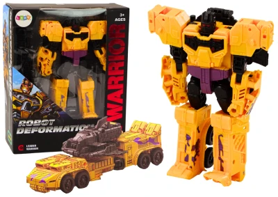 LEAN Toys 18800 Robotický tank se zbraní 2 v 1 Transformace X-Warrior, žlutý