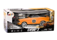 LEAN Toys 18566 Dálkově ovládané auto 1:18 Drift 360 světla zvuky, oranžové