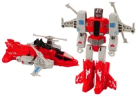 LEAN Toys 18802 Robot-Helikoptéra Transformers X-Warrior 2 v 1, červený