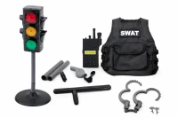 LEAN Toys 20645 Policejní výuková sada pro řízení dopravy, 10 dílů