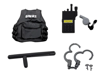 LEAN Toys 20645 Policejní výuková sada pro řízení dopravy, 10 dílů
