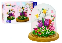 LEAN Toys 19743 Kvetina v sklenenej stavebnici, 487 dielov