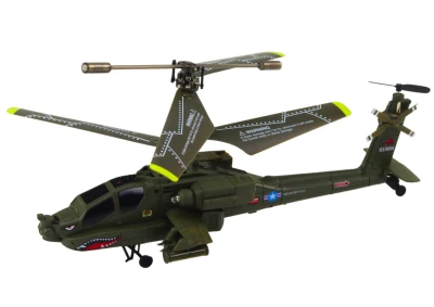LEAN Toys 20877 Vojenský vrtulník Apache R/C Syma S109H, khaki