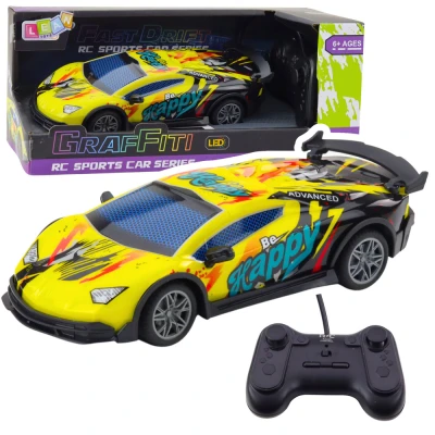 LEAN Toys 23051 RC športové auto 1:22 LED, žlté