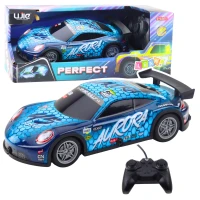 LEAN Toys 23060 RC závodní auto 27 MHz, svítící karoserie, modré