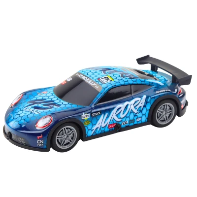 LEAN Toys 23060 RC závodní auto 27 MHz, svítící karoserie, modré