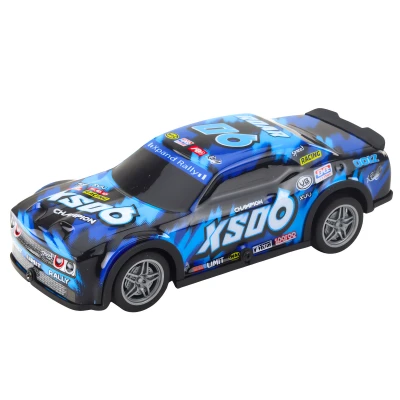 LEAN Toys 23061 RC závodní auto, svítící karoserie, černo-modré