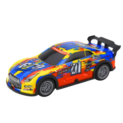 LEAN Toys 23057 Závodní auto RC 27 MHz, svítící karoserie, modro‑žluté