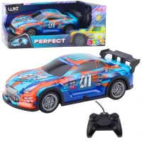 LEAN Toys 23058 RC závodní auto, svítící karoserie, oranžovo-tyrkysové