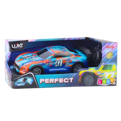LEAN Toys 23058 RC závodní auto, svítící karoserie, oranžovo-tyrkysové