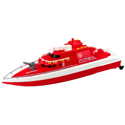 LEAN Toys 22945 Motorový člun na dálkové ovládání RC 1:25, červený