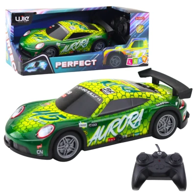 LEAN Toys 23059 RC závodní auto, svítící karoserie, zelené