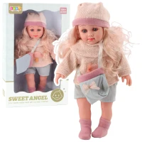 LEAN Toys 23375 Panenka Sweet Angel ve vlněném svetru s kabelkou 36 cm
