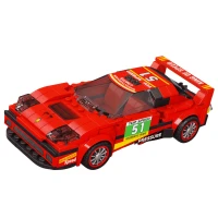 LEAN Toys 23571 Stavebnice Auto a robot 2 v 1, 329 dílků, červená