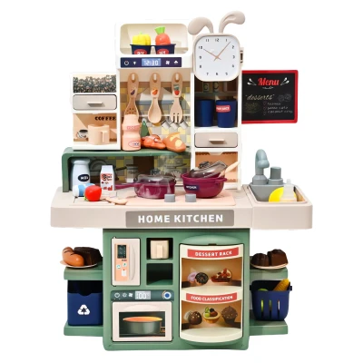 LEAN Toys 23366 Dětská kuchyňka Dream Kitchen - pára, světla, zvuky, 33 ks