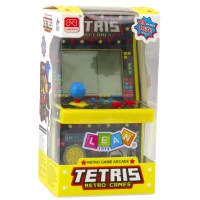 LEAN Toys 23493 Mini retro Tetris stroj 49 hier, 1676 úrovní, žltý