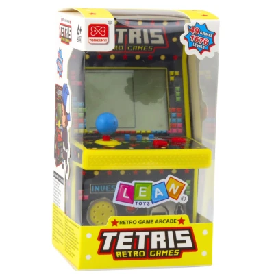 LEAN Toys 23493 Mini retro Tetris stroj 49 hier, 1676 úrovní, žltý