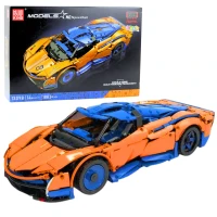 LEAN Toys 23655 Stavebnice RC športového auta, 1883 dielov, modrá a oranžová