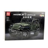 LEAN Toys 23660 Stavebnicová súprava terénne vozidlo 2078 dielov, khaki