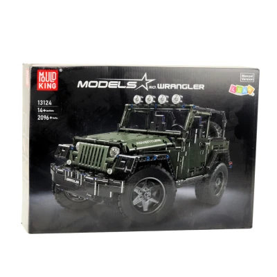 LEAN Toys 23660 Stavebnicová súprava terénne vozidlo 2078 dielov, khaki