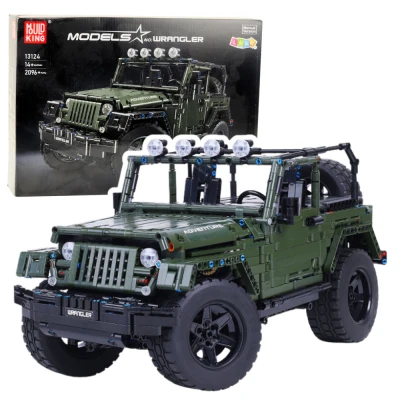 LEAN Toys 23660 Stavebnicová súprava terénne vozidlo 2078 dielov, khaki