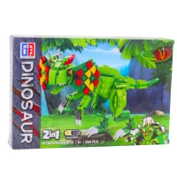 LEAN Toys 23570 Stavebnice dinosaurus Dilophosaurus 269 dílků, zelená