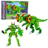 LEAN Toys 23570 Stavebnice dinosaurus Dilophosaurus 269 dílků, zelená