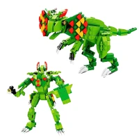 LEAN Toys 23570 Stavebnice dinosaurus Dilophosaurus 269 dílků, zelená
