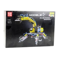 LEAN Toys 23673 Mobilný terénny bager, stavebnicová súprava, 1392 dielov
