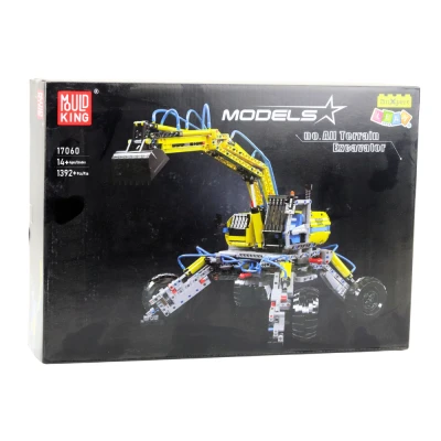 LEAN Toys 23673 Mobilný terénny bager, stavebnicová súprava, 1392 dielov
