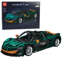 LEAN Toys 23653 Športové auto P1 1:8 Stavebnicová sada, 3268 dielov, zelená