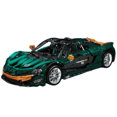LEAN Toys 23653 Športové auto P1 1:8 Stavebnicová sada, 3268 dielov, zelená