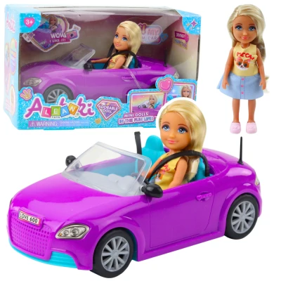 LEAN Toys 24478 Mini panenka Ankiki kabriolet fialový