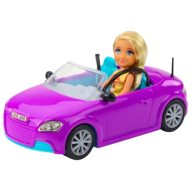 LEAN Toys 24478 Mini panenka Ankiki kabriolet fialový