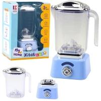 LEAN Toys 24418 Detský kuchynský mixér so svetelnými efektmi, modrý