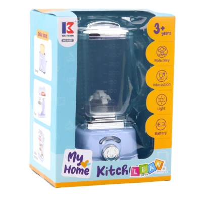 LEAN Toys 24418 Detský kuchynský mixér so svetelnými efektmi, modrý