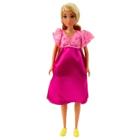 LEAN Toys 24488 Anlily panenka v těhotenství, růžové šaty