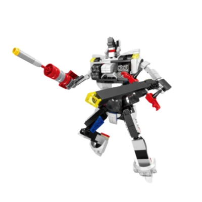 LEAN Toys 24573 Konstrukční stavebnice Auto Robot 2 v 1, 341 dílků, bílá