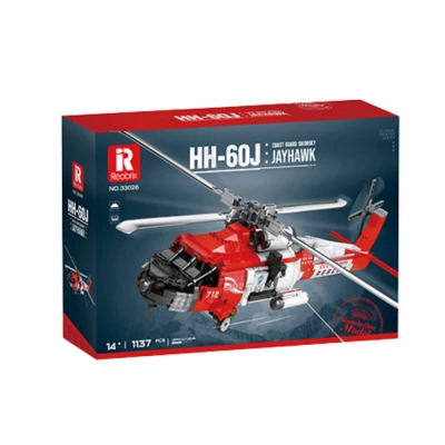 LEAN Toys 24742 HH-60J Záchranný vrtuľník Stavebnicová súprava, 1137 dielov