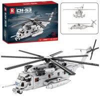 LEAN Toys 24743 Stabenice CH-53 transportný vrtuľník, 2192 dielov