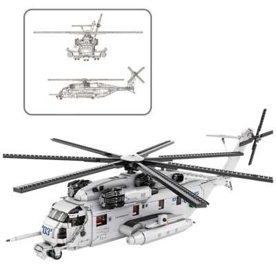 LEAN Toys 24743 Stabenice CH-53 transportný vrtuľník, 2192 dielov