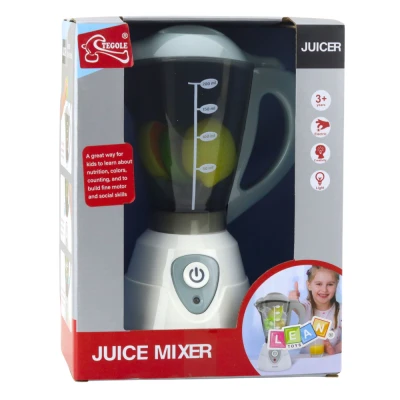 LEAN Toys 25101 Interaktivní dětský kuchyňský mixér - světla, zvuky, ovoce