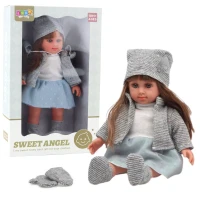 LEAN Toys 25105 Panenka Sweet Angel v šedém oblečku 36,5 cm