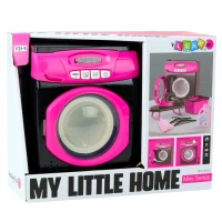 LEAN Toys 25060 Interaktívna práčka s príslušenstvom, svetlami a zvukmi, čierna