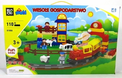 ICOM Blocki Mubi Stavebnice vláčkodráha 110 dílů