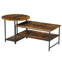 LEAN 26622 Sada konferenčních stolků 2v1, rustikální dřevo 123 x 60 x 51 cm