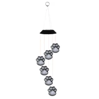 LEAN 26940 Solární zahradní LED RGB lampičky 70 cm, psí tlapky