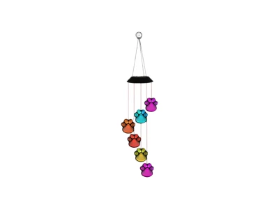 LEAN 26940 Solární zahradní LED RGB lampičky 70 cm, psí tlapky