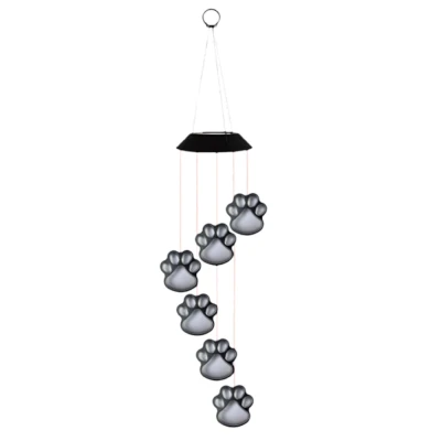 LEAN 26940 Solární zahradní LED RGB lampičky 70 cm, psí tlapky