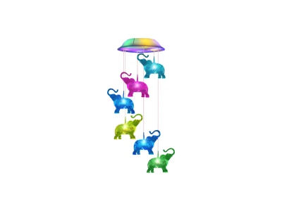 LEAN 26941 Solárne záhradné LED zvončeky Slony 70 cm